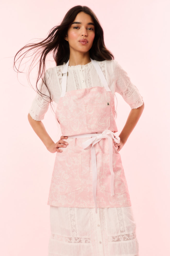 LoveShackFancy X Hedley & Bennett Perennial Pink Apron