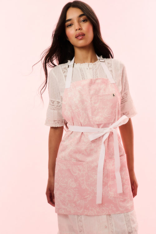 LoveShackFancy X Hedley & Bennett Perennial Pink Apron