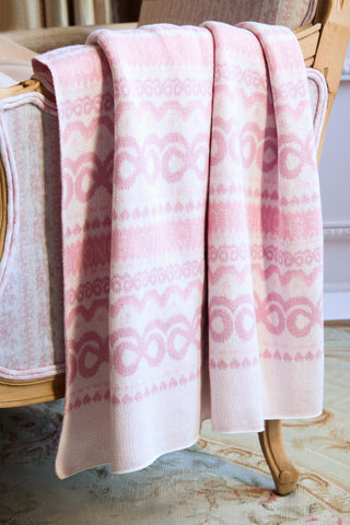 Fair Isle Jacquard Knit Throw Blanket