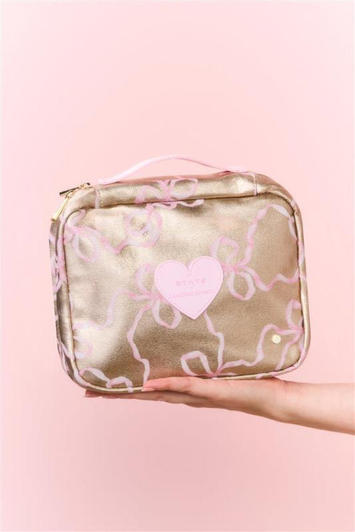 STATE x LoveShackFancy Gold Bensen Toiletry Kit