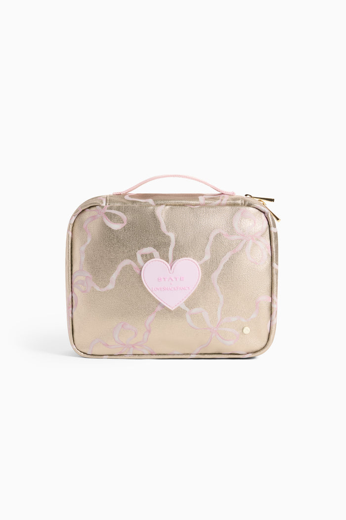 STATE x LoveShackFancy Gold Bensen Toiletry Kit