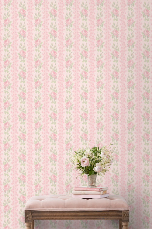 Strawberry Macaroon Peel + Stick Wallpaper