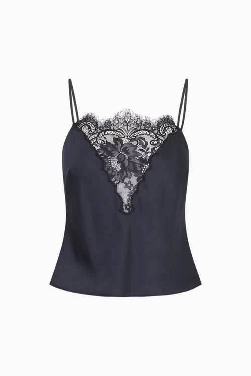 Constantina Satin & Lace Top