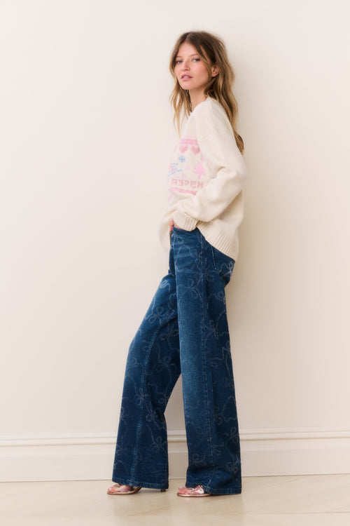 Dessa Crystal Bow Jeans