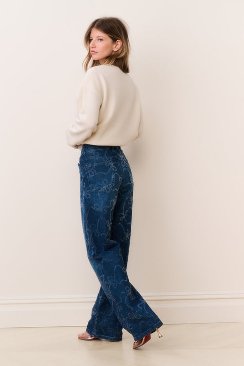 Dessa Crystal Bow Jeans