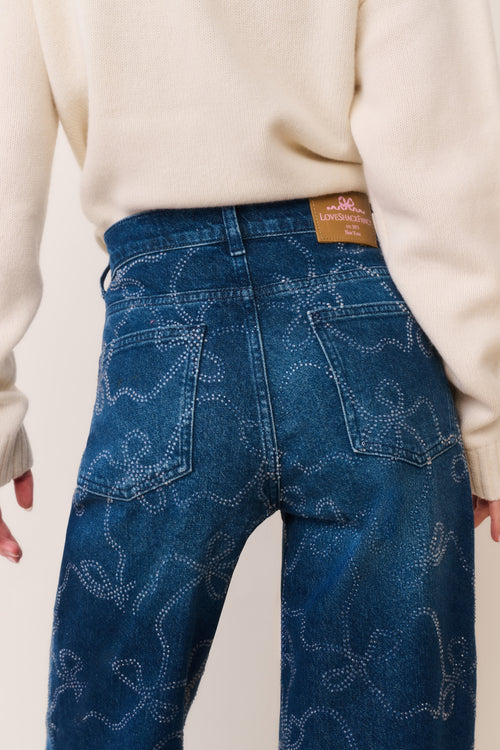 Dessa Crystal Bow Jeans