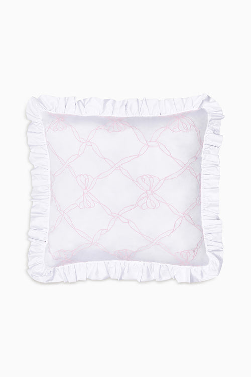 Embroidered Ruffle Euro Pillow