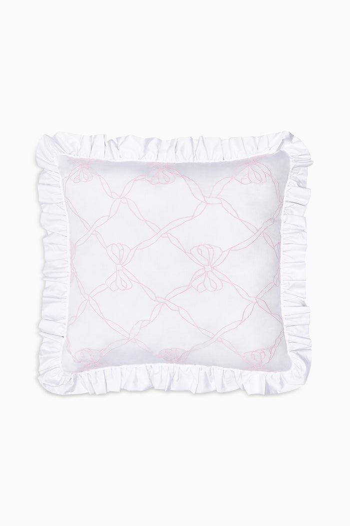 Embroidered Ruffle Euro Pillow