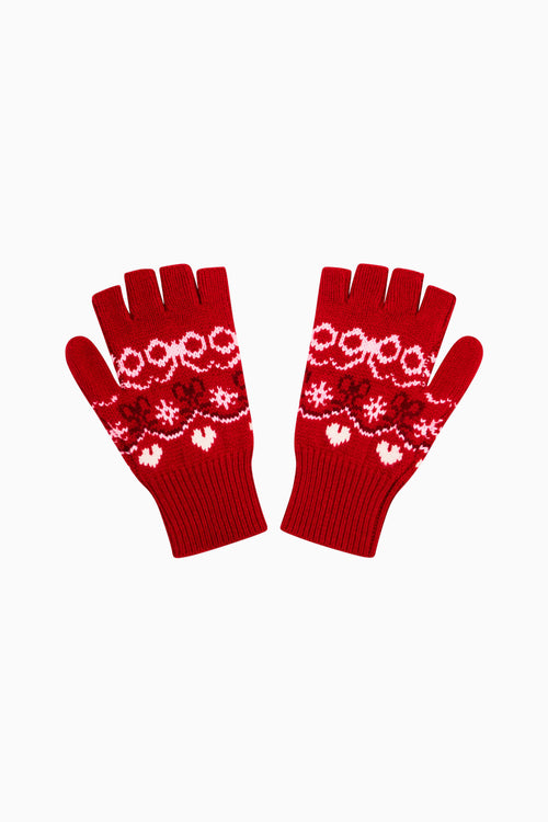 Emeri Wool Fair Isle Fingerless Gloves