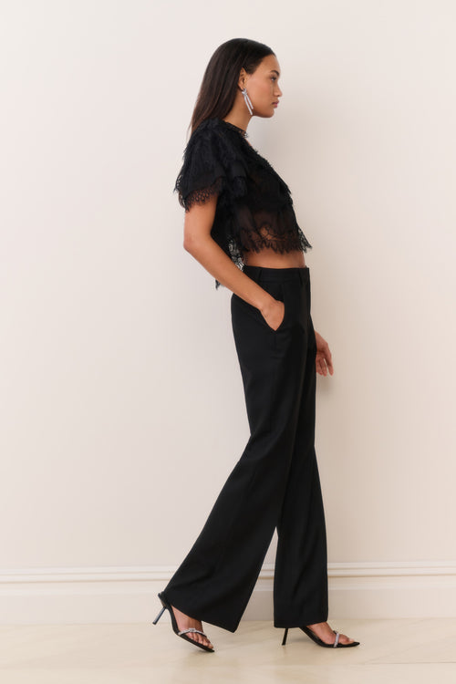 Enly Wool-Blend Wide Leg Pant