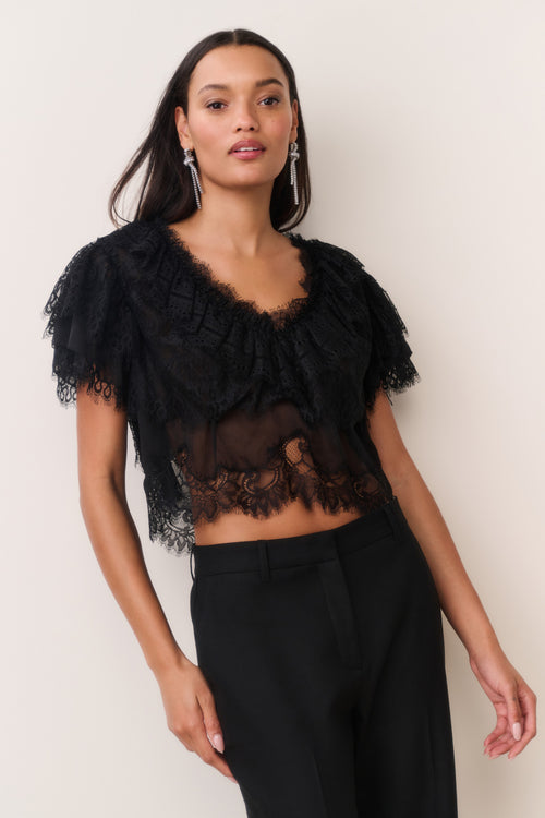 Vienne Lace Chiffon Top