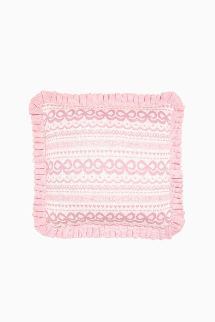 Fair Isle Jacquard Knit Throw Pillow
