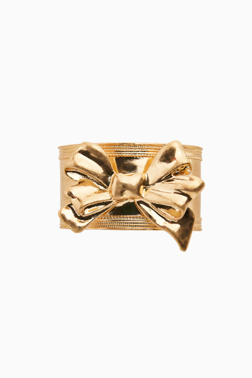 Heirloom Gold Bow Napkin Ring Set - Set Of 4