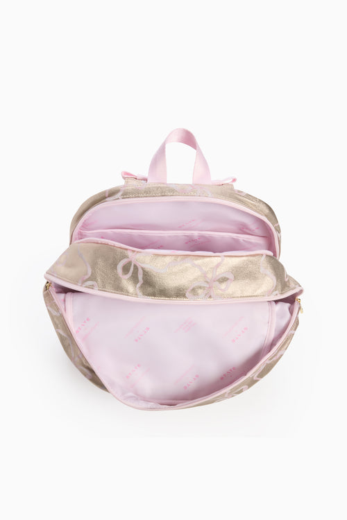 STATE x LoveShackFancy Gold Kane Double Pocket Backpack