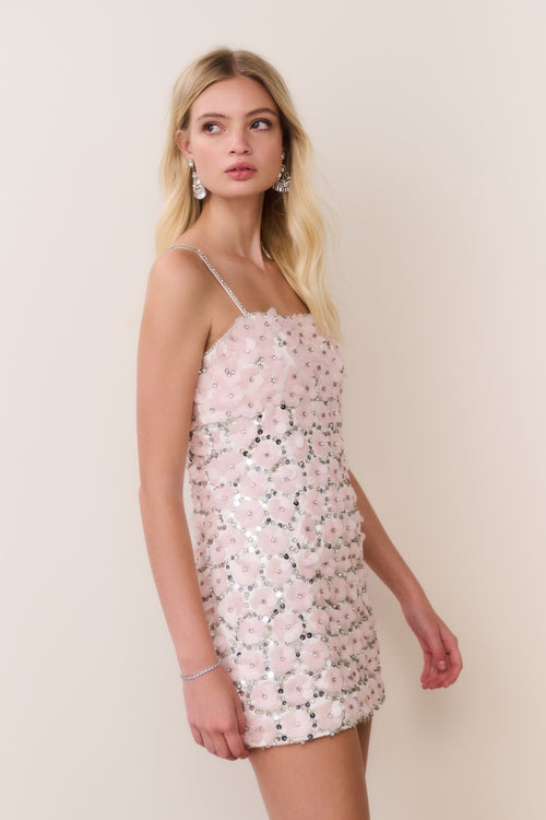Katarina Floral Embellished Mini Dress