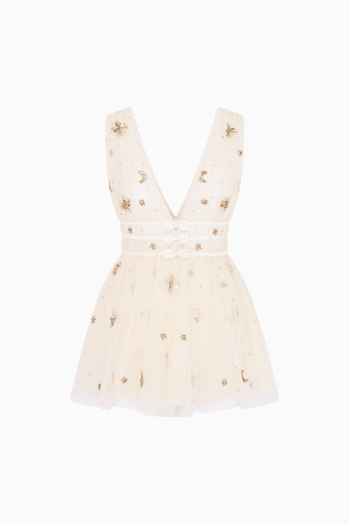 Lawton Celestial Embellished Tulle Mini Dress