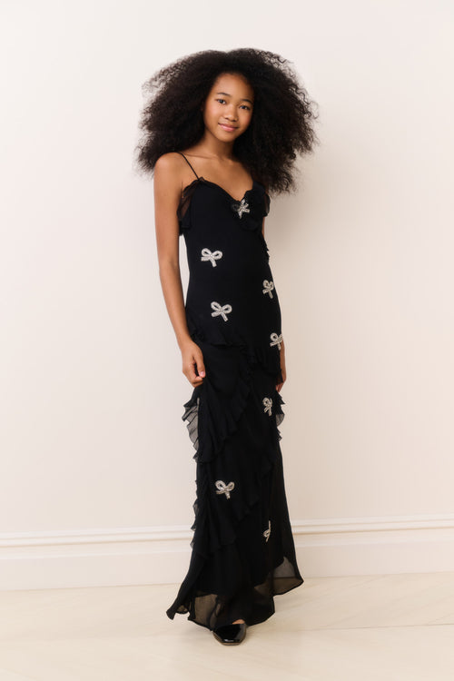 Tween Mini Rialto Crystal Bow Dress