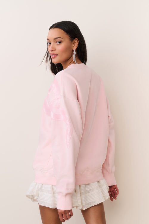 Palo Sequin Bow Fleece Pullover