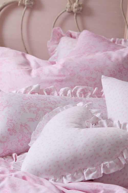 Heart Shape Ruffle Pillow
