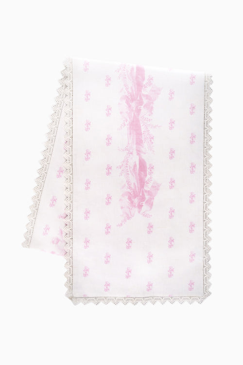 Pink Printed Victorian Table Runner
