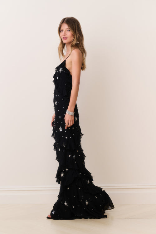 Rialto Crystal Star Embellished Maxi Dress