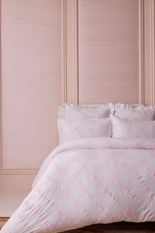 Embroidered Ruffle Euro Pillow