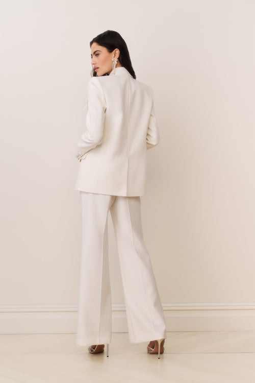 Shayne Wool-Blend Bow-Embellished Blazer