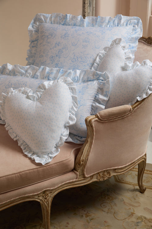 Heart Shape Ruffle Pillow