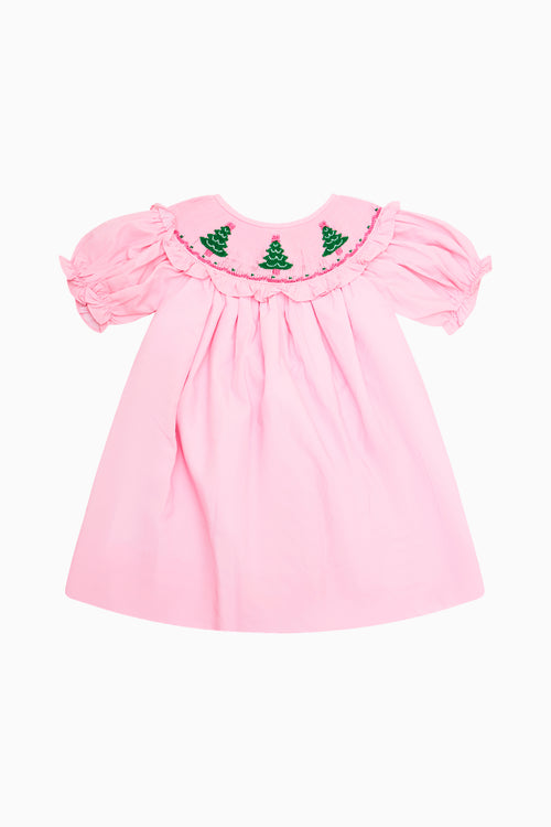 Cecil & Lou Smocked Christmas Tree Dress