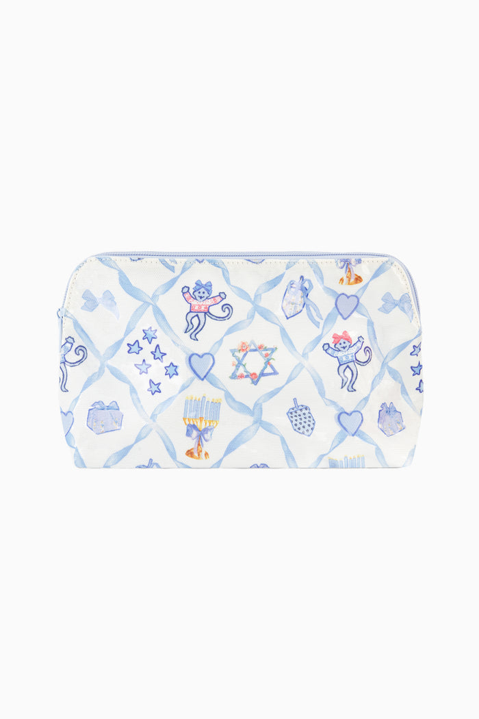 LoveShackFancy x Roller Rabbit Starry Night Lattice Large Makeup Bag
