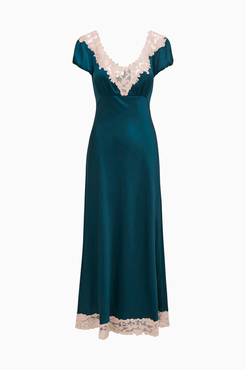 Taylis Satin Lace Maxi Dress